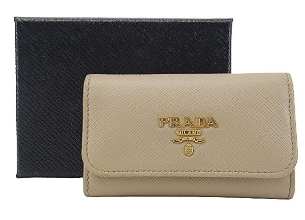 n51546 1 Prada Saffiano 6 Key Case Beige