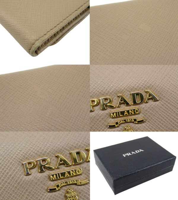 n51546 6 Prada Saffiano 6 Key Case Beige