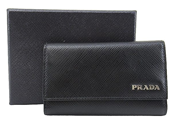 n51547 1 Prada Saffiano 6 Key Case Black