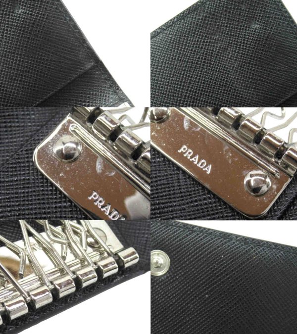 n51547 4 Prada Saffiano 6 Key Case Black