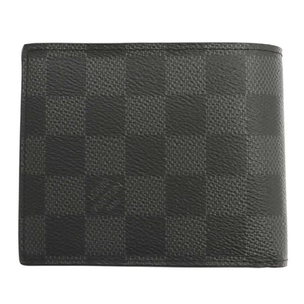 n60053 03 Louis Vuitton Portefeuille Amerigo NM Bifold Wallet Damier Graphite Black