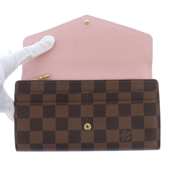 n60114 04 Louis Vuitton Long Wallet Ebene Sala Rose Ballerine N60114 Rose