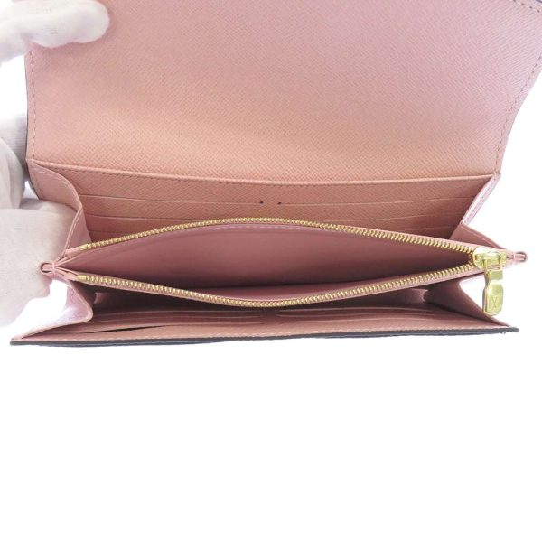 n60114 05 Louis Vuitton Long Wallet Ebene Sala Rose Ballerine N60114 Rose