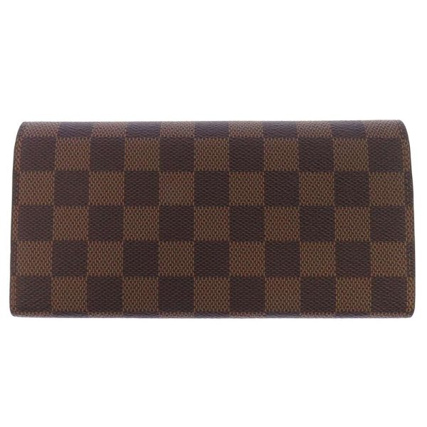 n60214 03 Louis Vuitton Portefeuille Emily Long Wallet Damier Ebene Brown