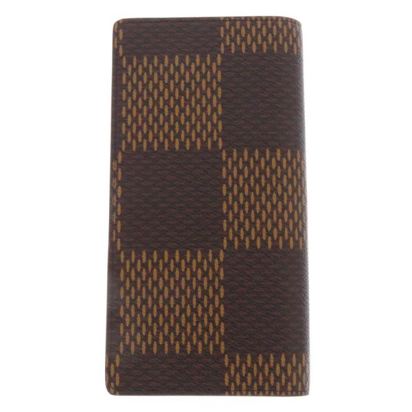 n60393 03 Louis Vuitton Portefeuille Braza Long Wallet Damier Ebene Brown