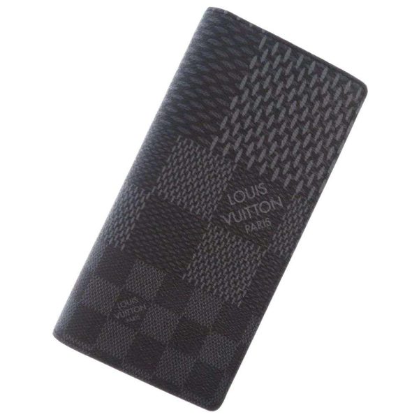 n60436 01 Louis Vuitton Long Wallet Graphite Brazza NM N60436 Black