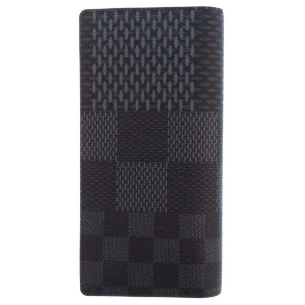 n60436 03 Louis Vuitton Long Wallet Graphite Brazza NM N60436 Black