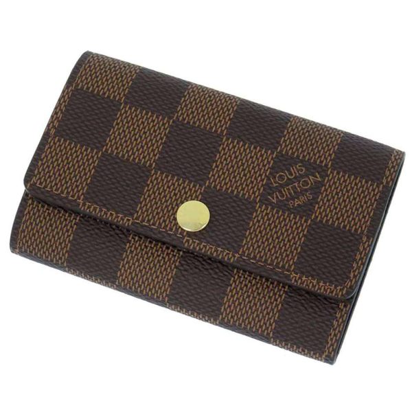 n62630 01 Louis Vuitton Multicle 6 Key Case Damier Ebene Brown