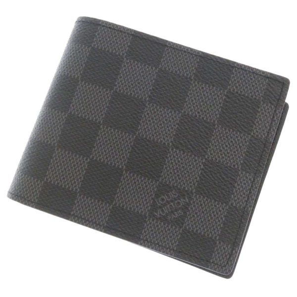 n63336 01 Louis Vuitton Damier Graphite Marco NM Black BifWallet