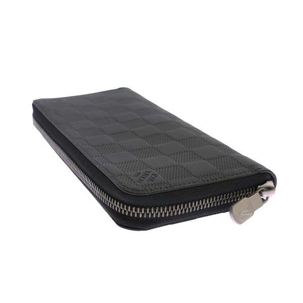 n63548 02 Louis Vuitton Long Damier Infini Zippy Wallet Onyx Black