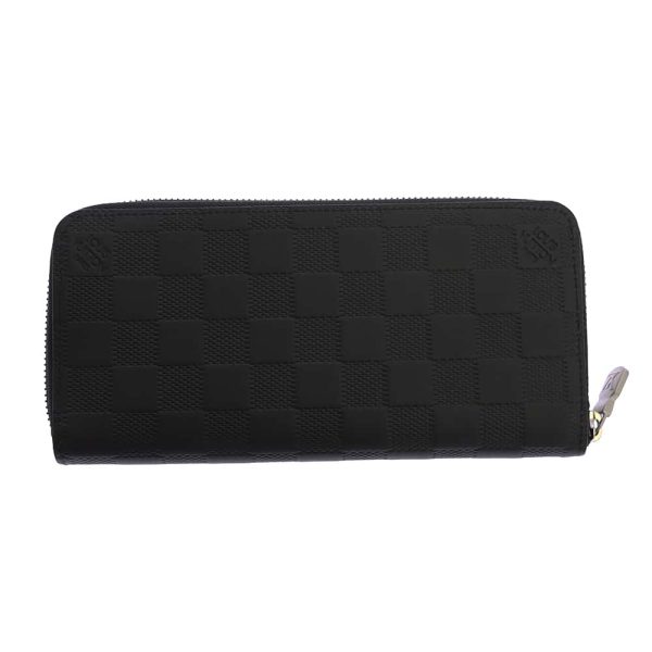 n63548 03 Louis Vuitton Long Damier Infini Zippy Wallet Onyx Black