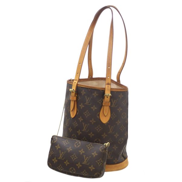 no230919otc02 Louis Vuitton Bucket PM Tote Bag Monogram