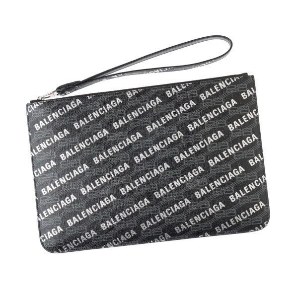 org 341 BALENCIAGA Pouch Document Case Black BB Monogram