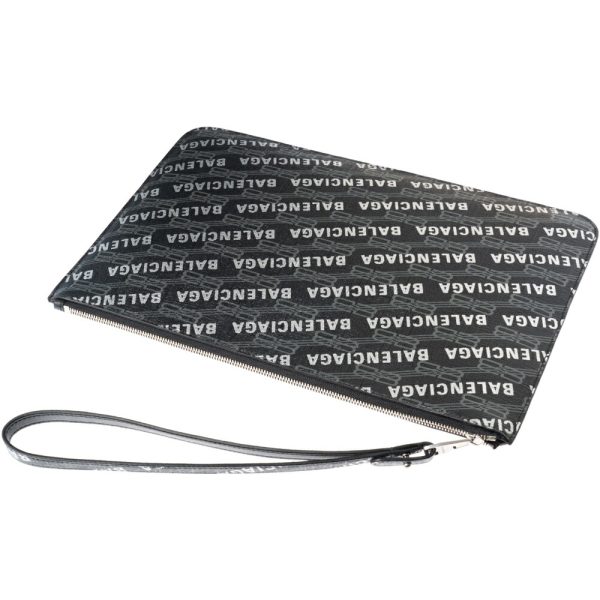 org 342 BALENCIAGA Pouch Document Case Black BB Monogram