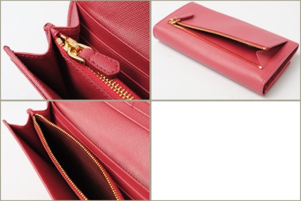 p 002 15 3 Prada Long Wallet Saffiano Bag Peonia