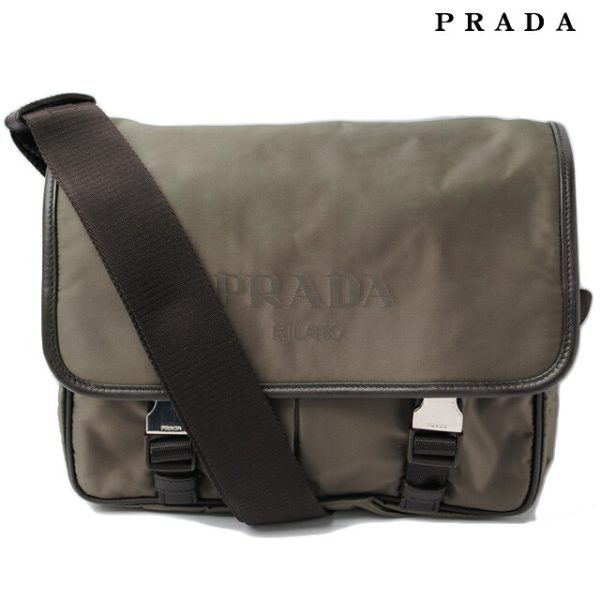 p 007 15 1 Prada Shoulder Bag Nylon Bag Khaki