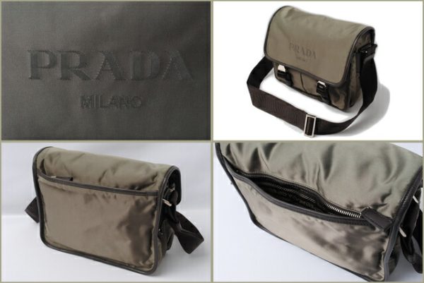 p 007 15 2 Prada Shoulder Bag Nylon Bag Khaki