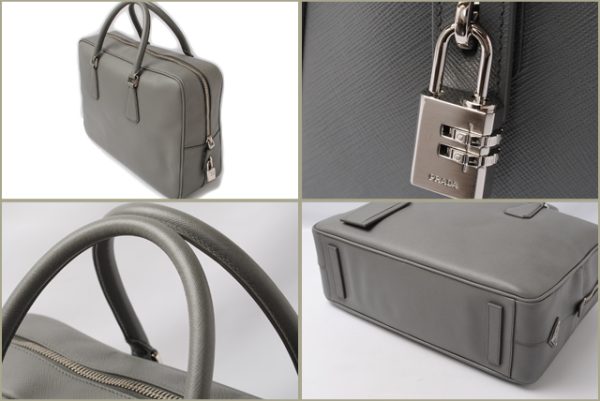 p 009 15 2 Prada Bag Briefcase Saffiano Mercurio Black