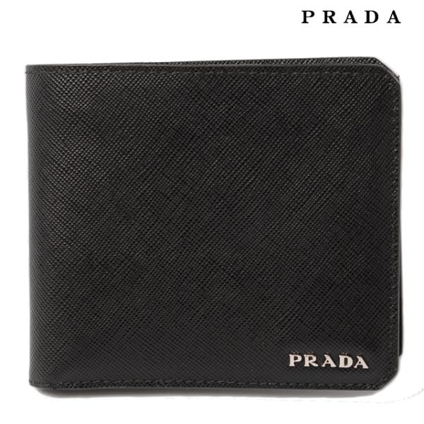 p 010 15 1 Prada Wallet Saffiano Corner Bag Black