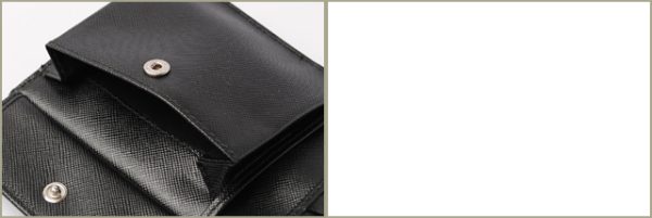 p 010 15 4 Prada Wallet Saffiano Corner Bag Black