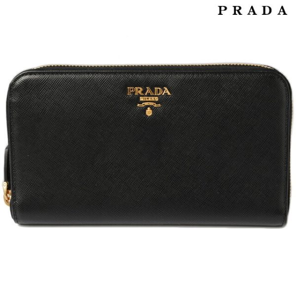 p 011 15 1 Prada Long Wallet Saffiano Metal Bag Black