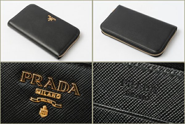 p 011 15 2 Prada Long Wallet Saffiano Metal Bag Black