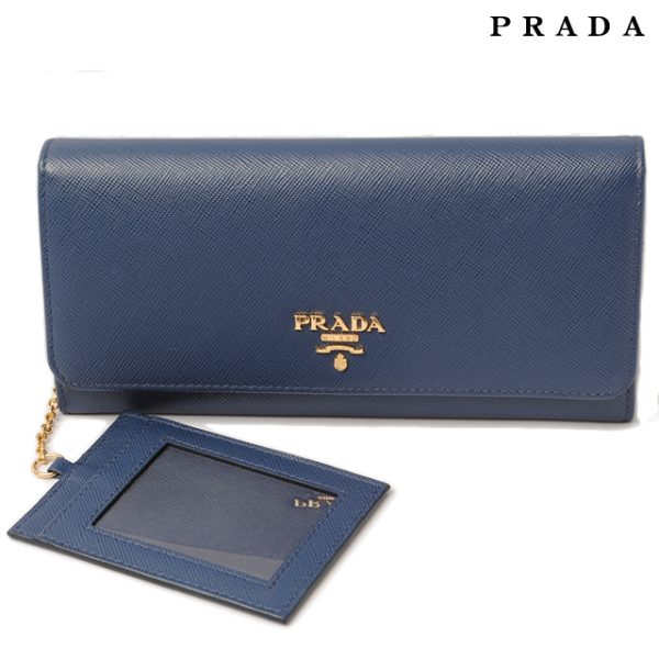 p 026 15 1 Prada Long Wallet Saffiano Metal Bag Blue