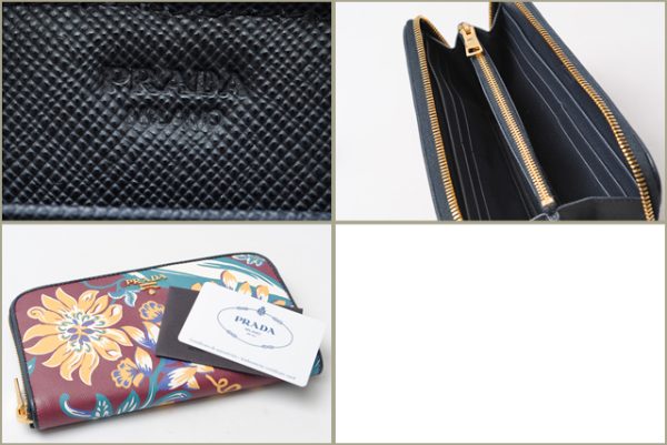 p 053 15 3 Prada Long Wallet Saffiano Bag Amarant Multi