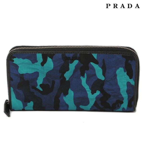 p 065 15 1 Prada Tessuto Camouflage Long Wallet Royal