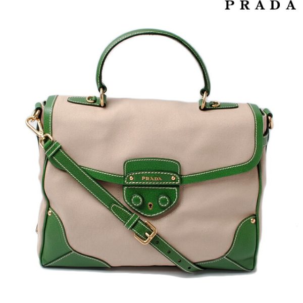 p 078 15 1 Prada Shoulder Bag Canapa Natural Green