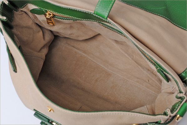 p 078 15 3 Prada Shoulder Bag Canapa Natural Green