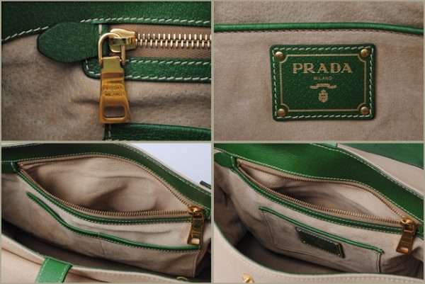 p 078 15 5 Prada Shoulder Bag Canapa Natural Green