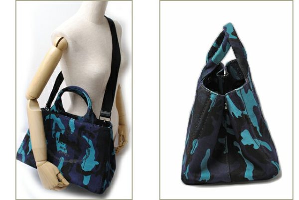 p 082 15 7 Prada Tote Bag Canapa Camouflage Bag Royal