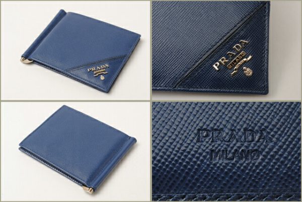 p 083 15 2 Prada Saffiano Metal Folding Wallet Cobalt Blue