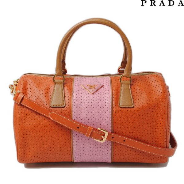 p 084 15 1 Prada Saffiano Fori Mini Bag Papaya Caramel