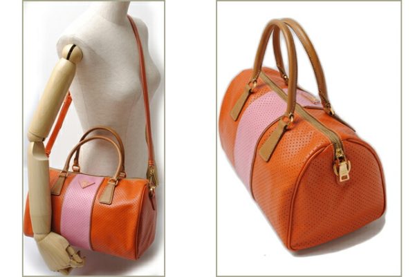 p 084 15 5 Prada Saffiano Fori Mini Bag Papaya Caramel