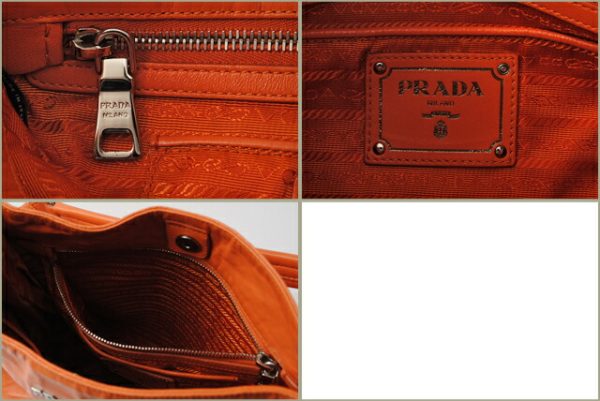 p 085 16 3 Prada Tote Bag Shoulder Bag Orange