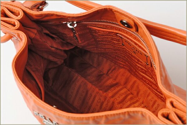 p 085 16 5 Prada Tote Bag Shoulder Bag Orange