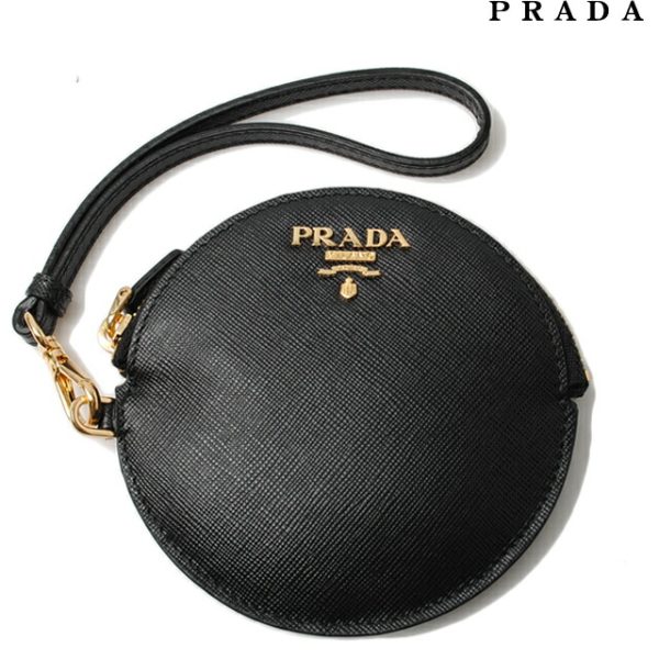 p 091 15 1 Prada Saffiano Metal Coin Case Nero