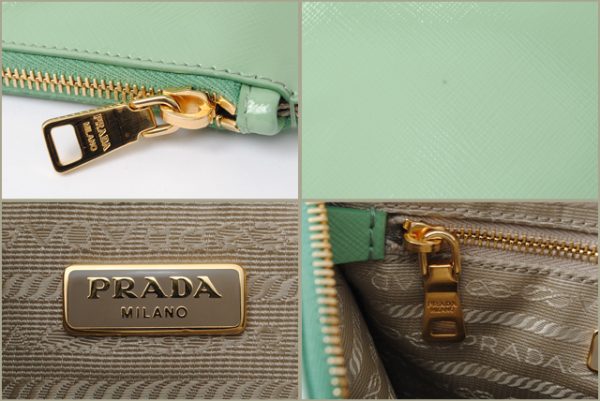 p 16 001 3 Prada Flat Pouch Strap Saffiano Bag Aqua Green