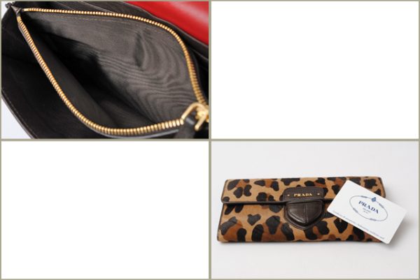 p 16 003 6 Prada Cavallino Harako Long Wallet Sabbia Leopard Print