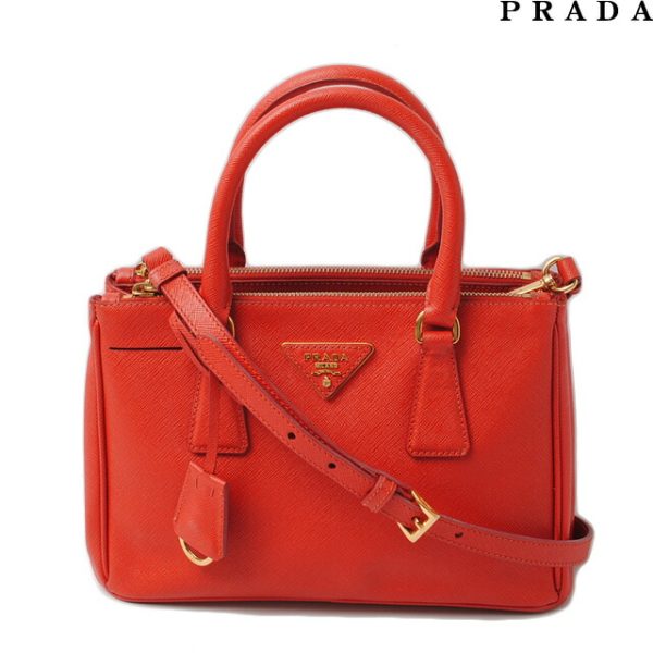 p 16 004 1 Prada 2Way Saffiano Handbag Red