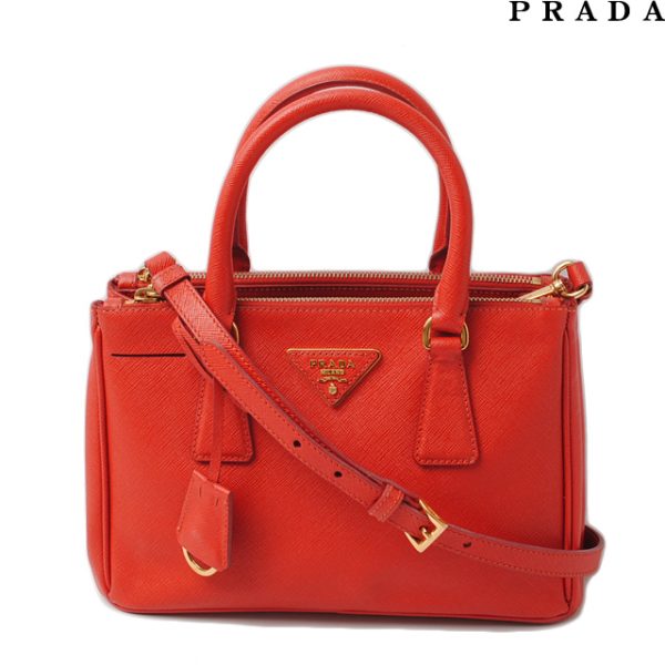 p 16 004 1 Prada Two Way Handbag Saffiano Red