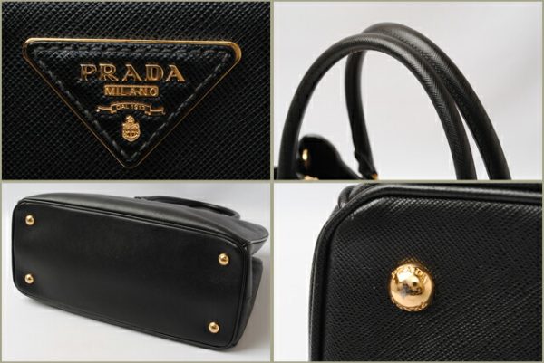 p 16 005 2 Prada 2Way Saffiano Handbag Nero