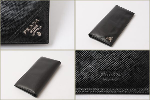 p 16 006 2 Prada Long Wallet Saffiano Black