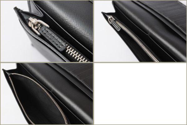 p 16 006 4 Prada Long Wallet Saffiano Black