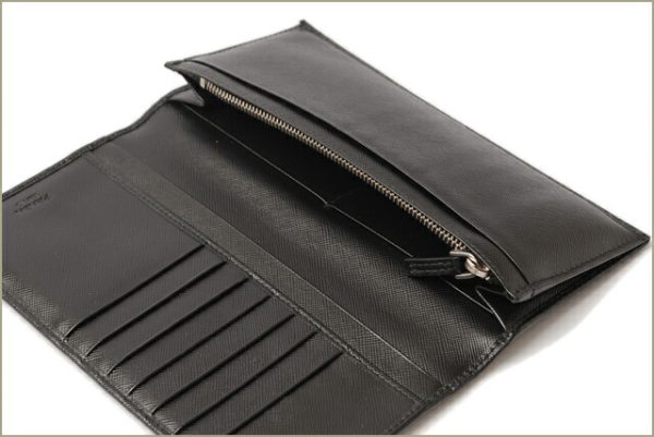 p 16 006 5 Prada Long Wallet Saffiano Black