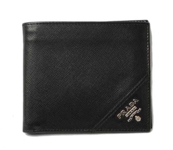 p 16 007 1 Prada Folding Wallet Saffiano Black