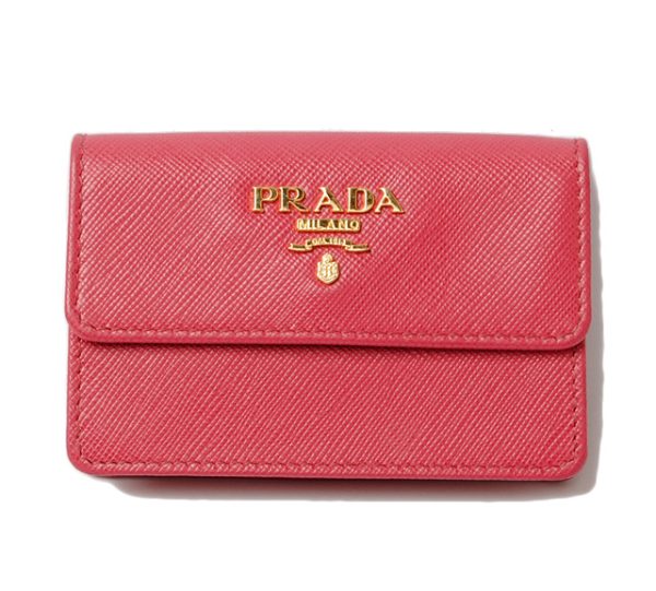 p 16 012 1 Prada Card Case Saffiano Bag Peonia