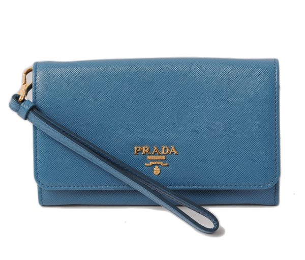 p 16 014 1 Prada Medium Wallet Strap Saffiano Cobalt